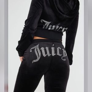 ✨ JUICY COUTURE OG Big Bling Velour track pants and hoodie | juicy tracksuit